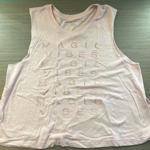 Spiritual Gansgter Crop tank, gently used , size small, Rose Quartz color.